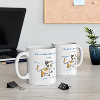 Anatomy of a Cat 11oz White Mug [EYE CATCHING, ATTRACTIVE and AMUSING DESIGN] EXPRESS ITEM: 8-14 Business Days Shipping