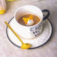 Cute and Practical Novelty Cup and Saucer - a Perfect Gift for Cat Lovers!