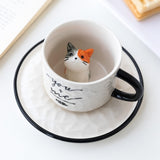 Cute and Practical Novelty Cup and Saucer - a Perfect Gift for Cat Lovers!