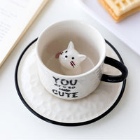 Cute and Practical Novelty Cup and Saucer - a Perfect Gift for Cat Lovers!