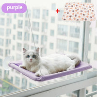 Cat Hammock with blanket. Includes suction cups for Window mounting [COMFORT WITH A VIEW]