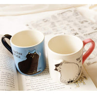 'Cuddling Cats' Pair of Heart-warming mugs - a Perfect Gift for Cat-Loving Couples!